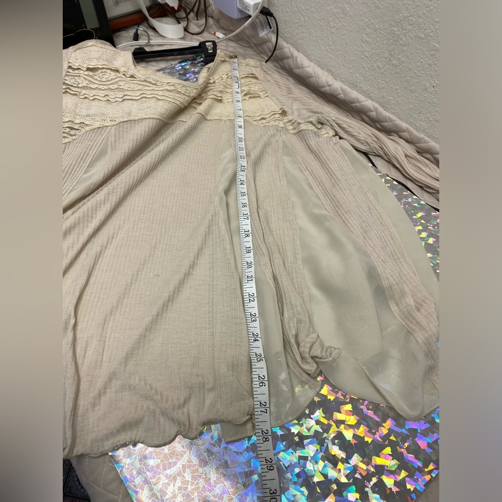 Curated Outfit Brown Boho Chic Western Midi Crinkle Velour Skirt 10P Vest + Top - Picture 12 of 16